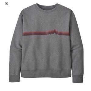 Patagonia Charcoal and Burgundy Crewneck Sweater